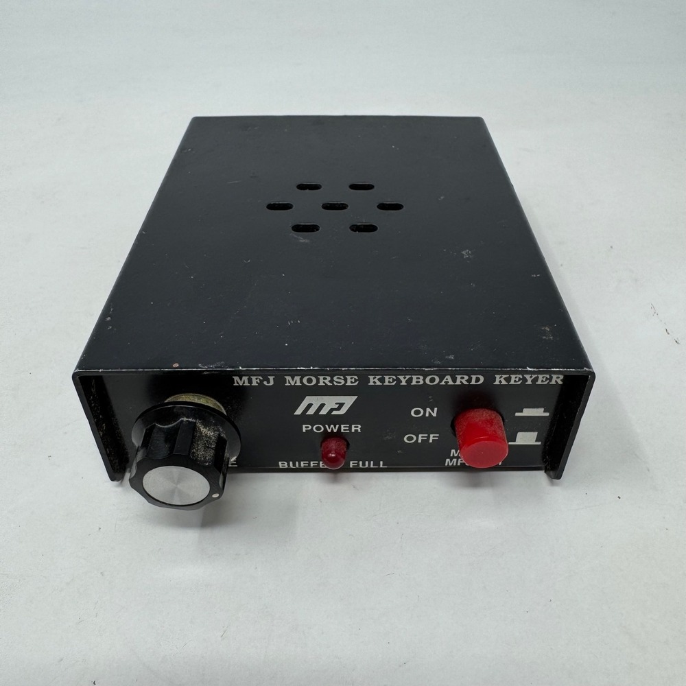 MFJ-451 Morse Keyboard Keyer Ham Radio CW Interface‎ Black Tested and Powers On